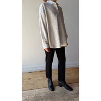 Fabiana Pigna Segun Blouse in Black White Pinstripe
