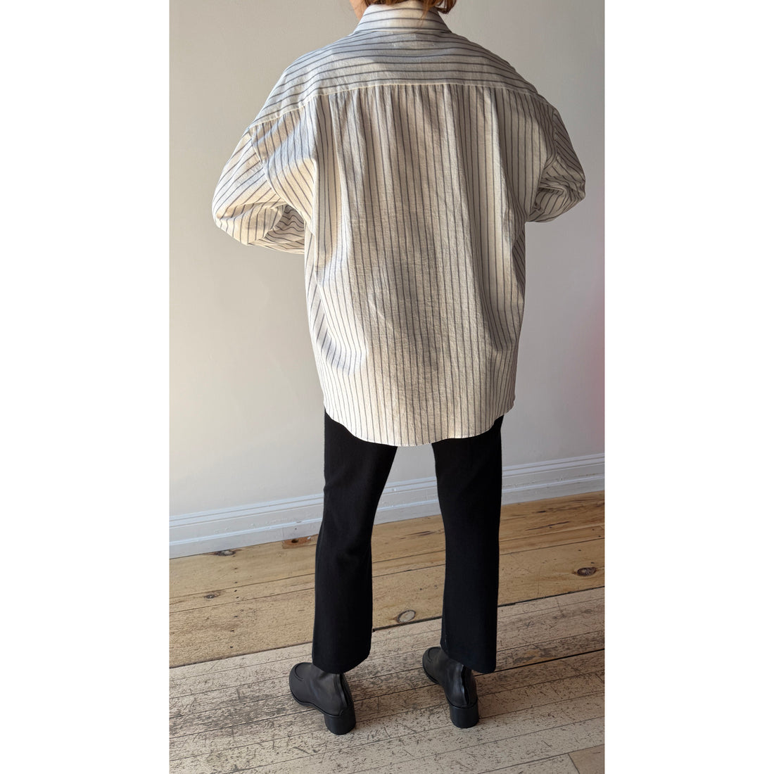 Fabiana Pigna Segun Blouse in Black White Pinstripe