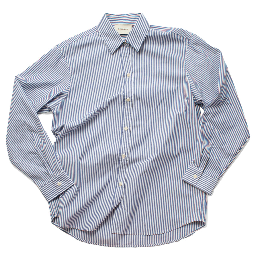 Shaina Mote Classic Button Down in Blue Stripes