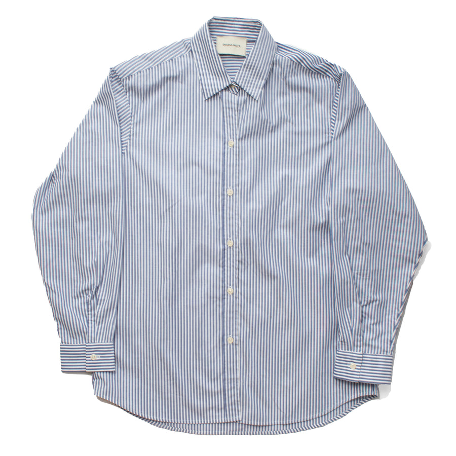 Shaina Mote Classic Button Down in Blue Stripes