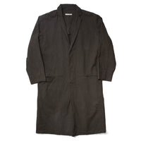 Black Crane Crinkled Coat in Charcoal