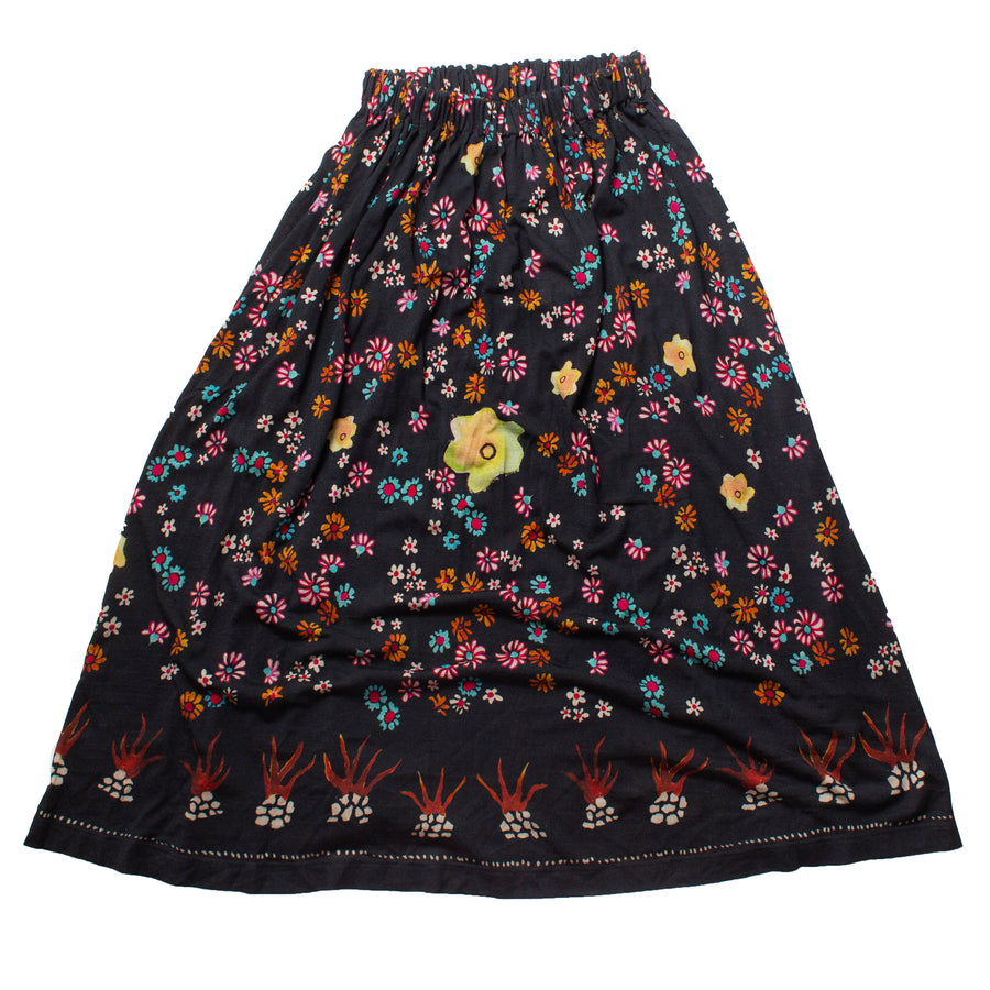 Anntian Wool Jersey Skirt in Print 3B-Boiled Wool