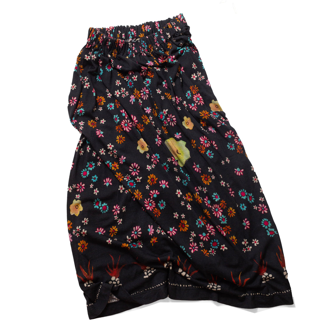 Anntian Wool Jersey Skirt in Print 3B-Boiled Wool