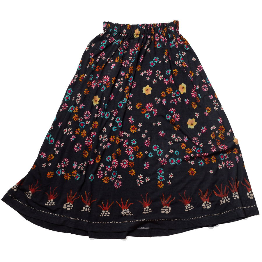 Anntian Wool Jersey Skirt in Print 3B-Boiled Wool