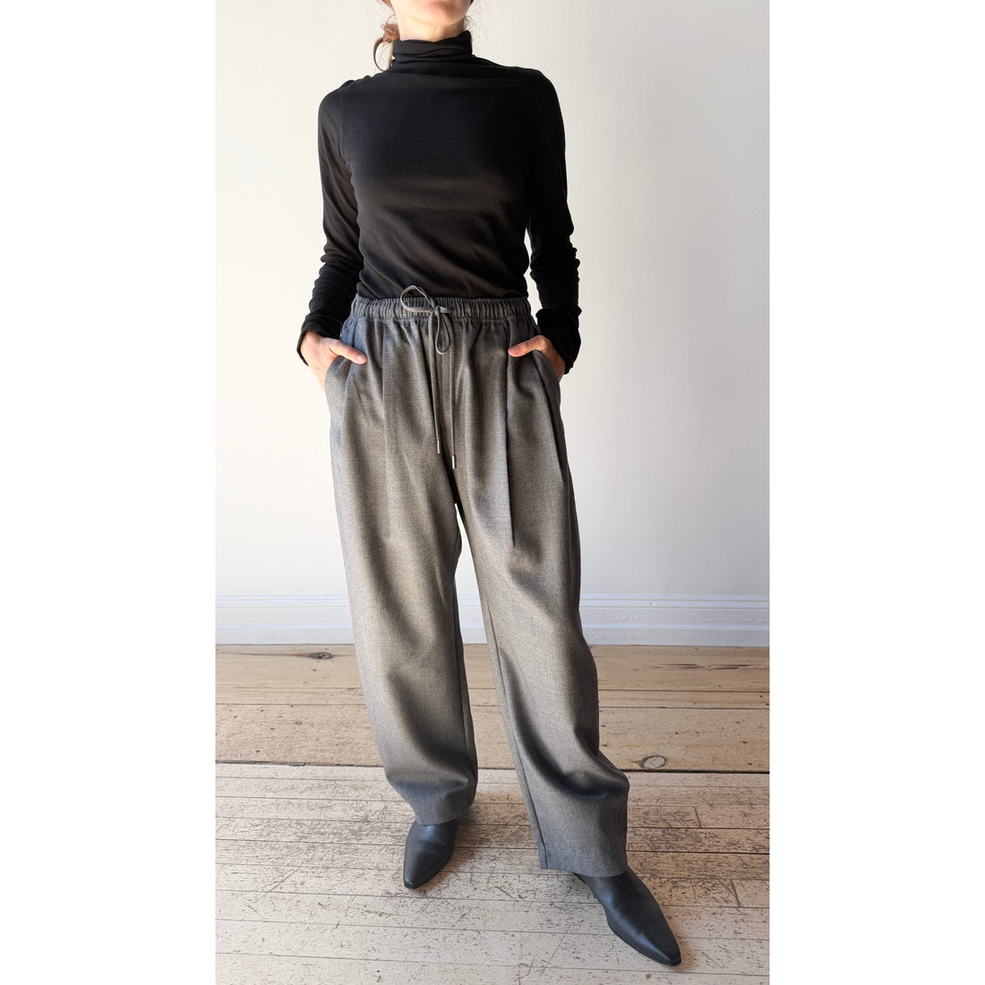 Apiece Apart Everyday Pull-On Pant in Grey Melange
