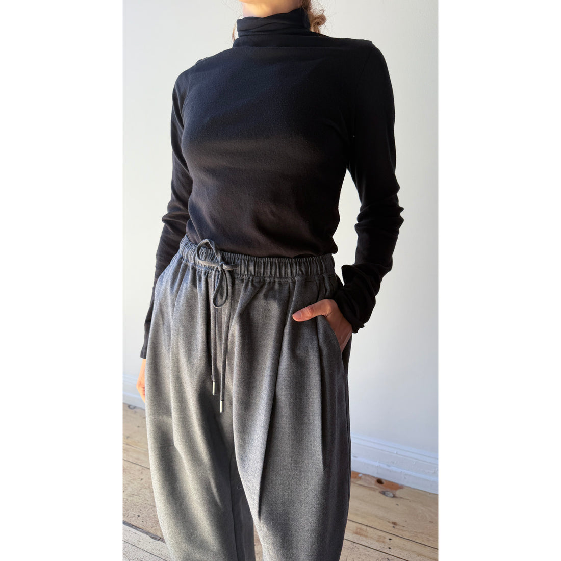 Apiece Apart Everyday Pull-On Pant in Grey Melange