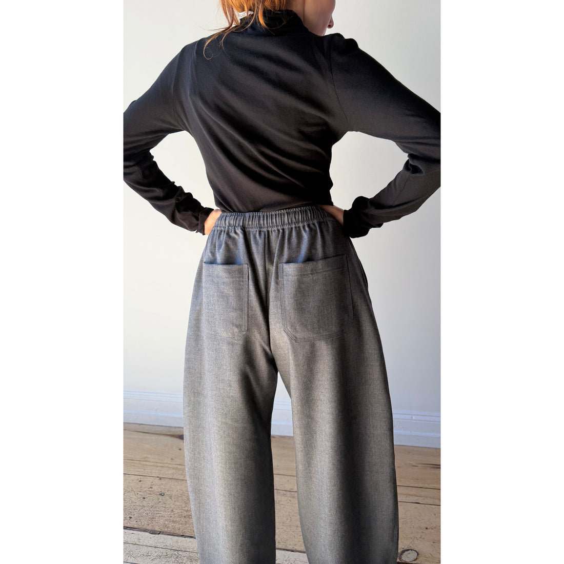 Apiece Apart Everyday Pull-On Pant in Grey Melange