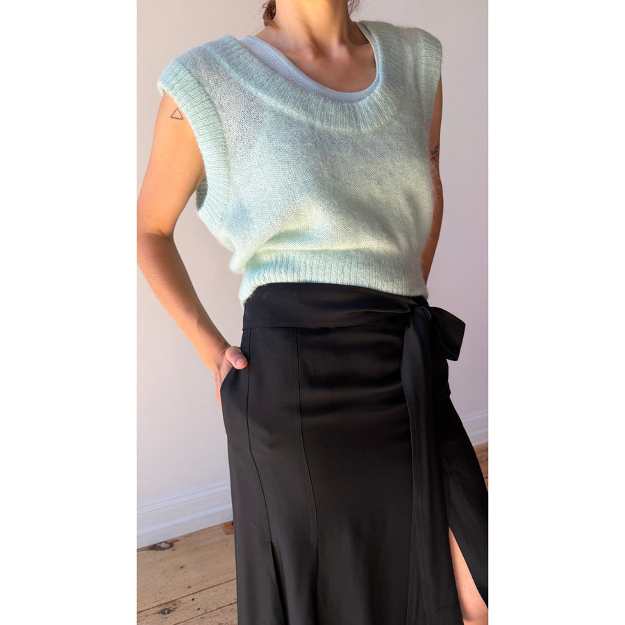 Auralee Wool Silk Soft Rib Tank in Light Blue – JUDITH