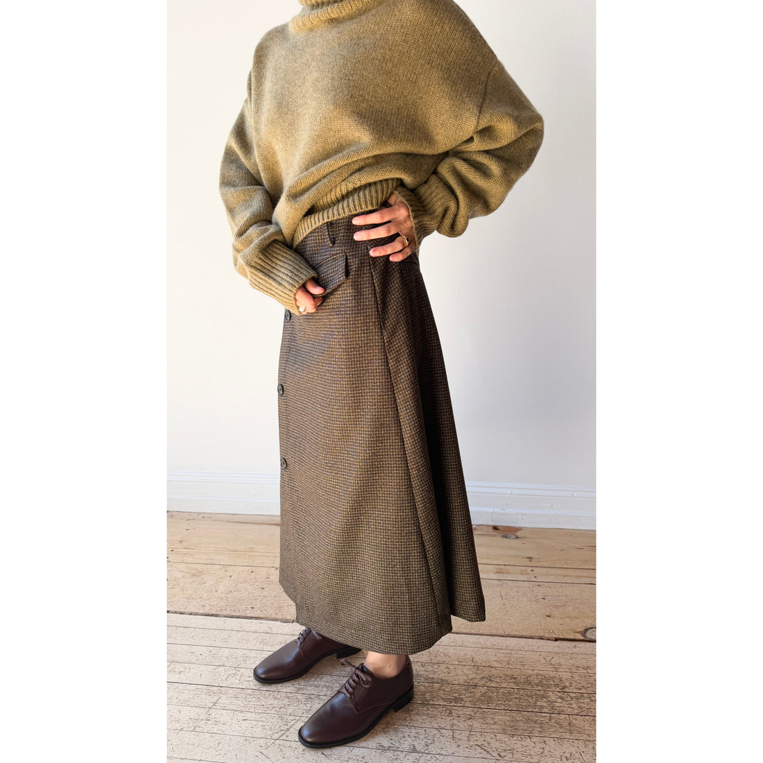 Rachel Comey Montrose Skirt in Heather Brown