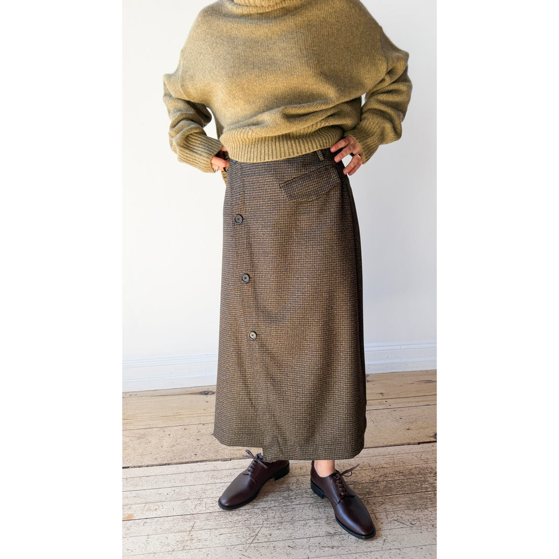 Rachel Comey Montrose Skirt in Heather Brown