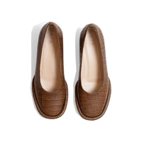 Lauren Manoogian Embossed Arch Pump in Tobacco