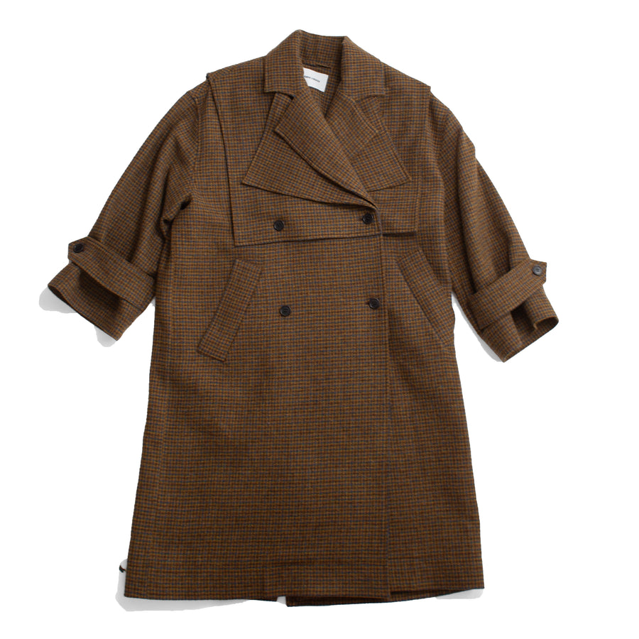 Henrik Vibskov Hands Down Coat in Pied De Poule