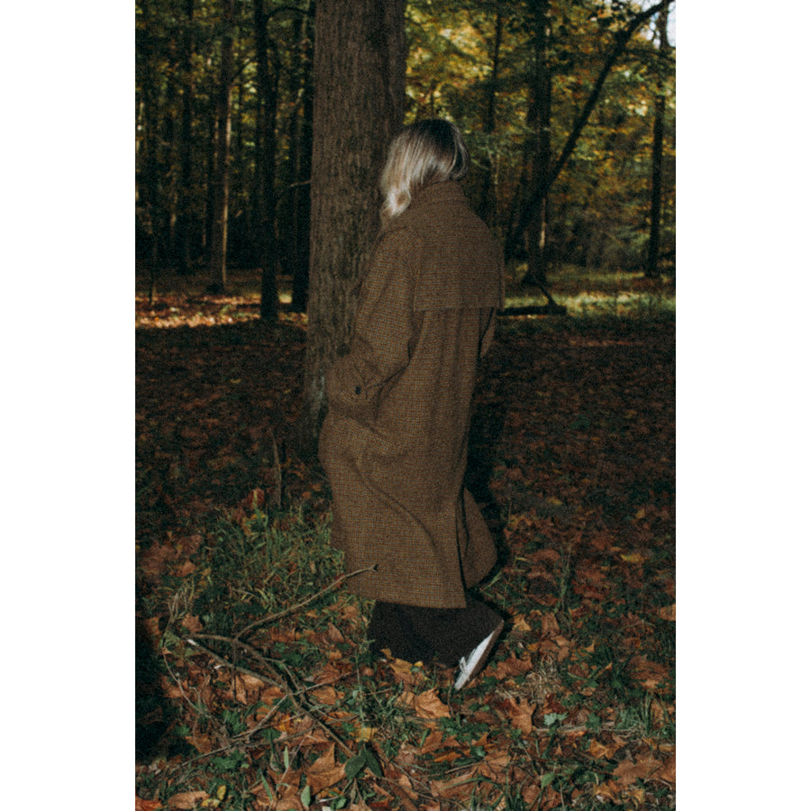 Henrik Vibskov Hands Down Coat in Pied De Poule