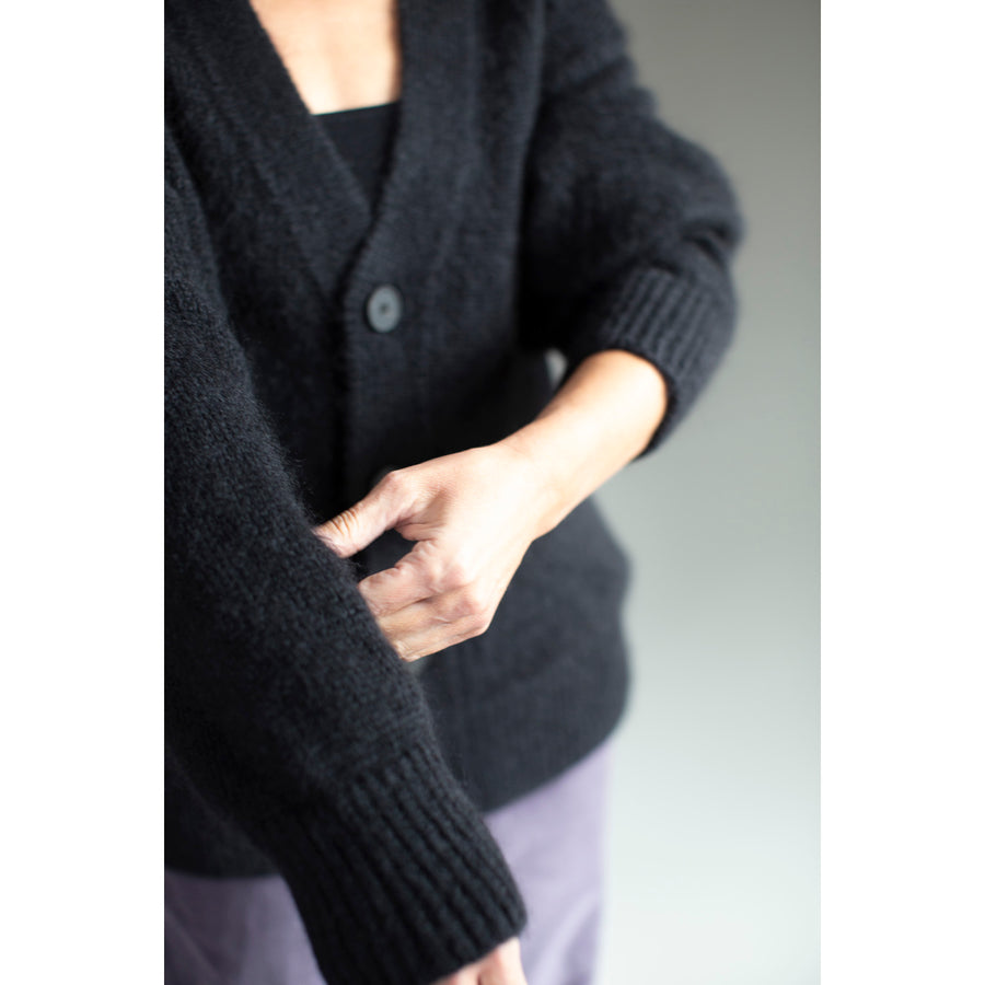 Studio Nicholson Trey Cardigan in Black