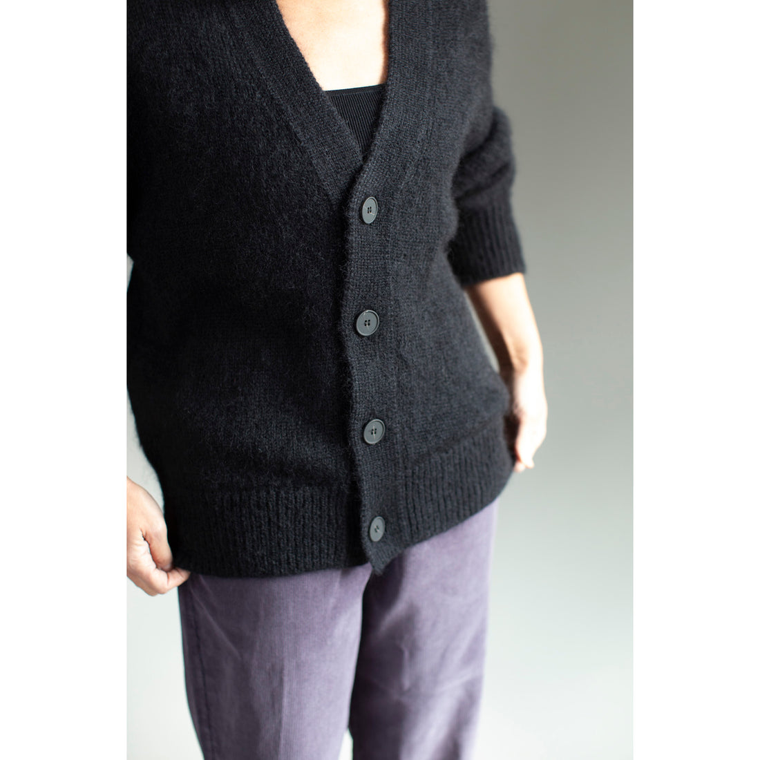 Studio Nicholson Trey Cardigan in Black