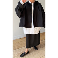 Eleph Ange Coat Short in Black