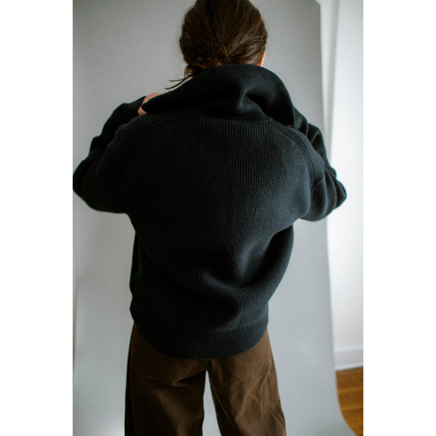 Studio Nicholson Sandos Sweater in Darkest Navy