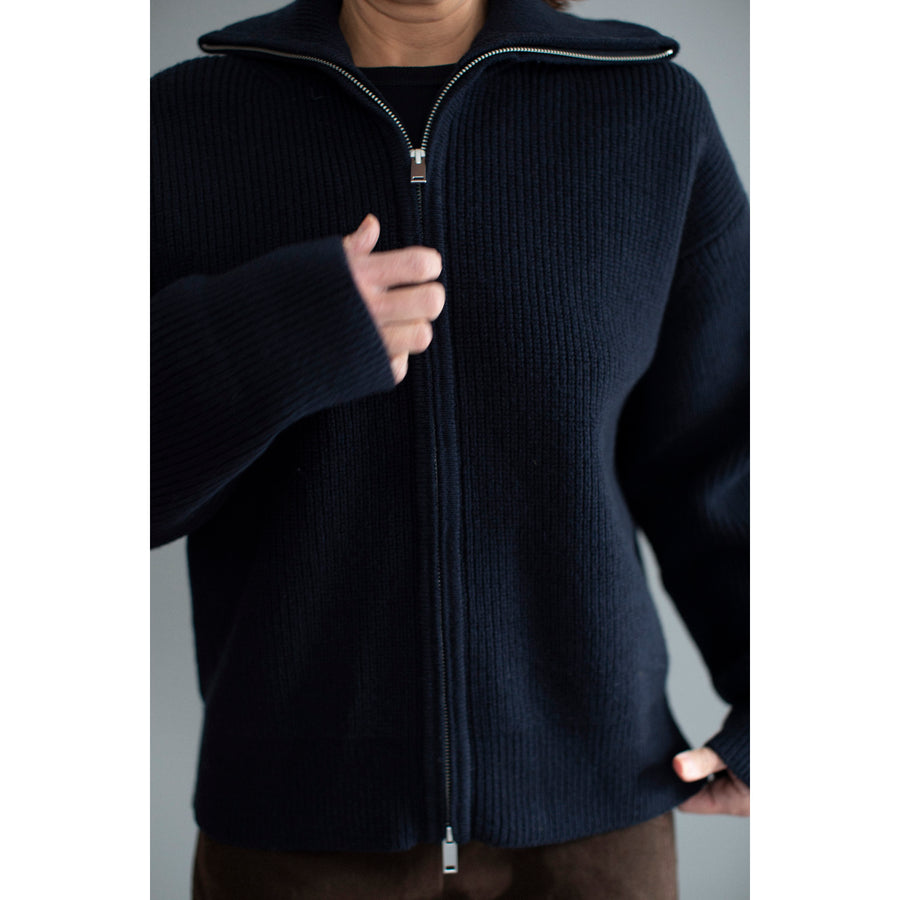 Studio Nicholson Sandos Sweater in Darkest Navy