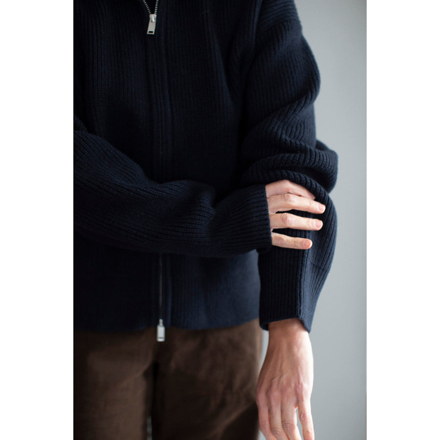 Studio Nicholson Sandos Sweater in Darkest Navy