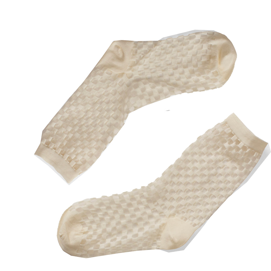 Hansel from Basel Anise Sheer Crew in Ivory