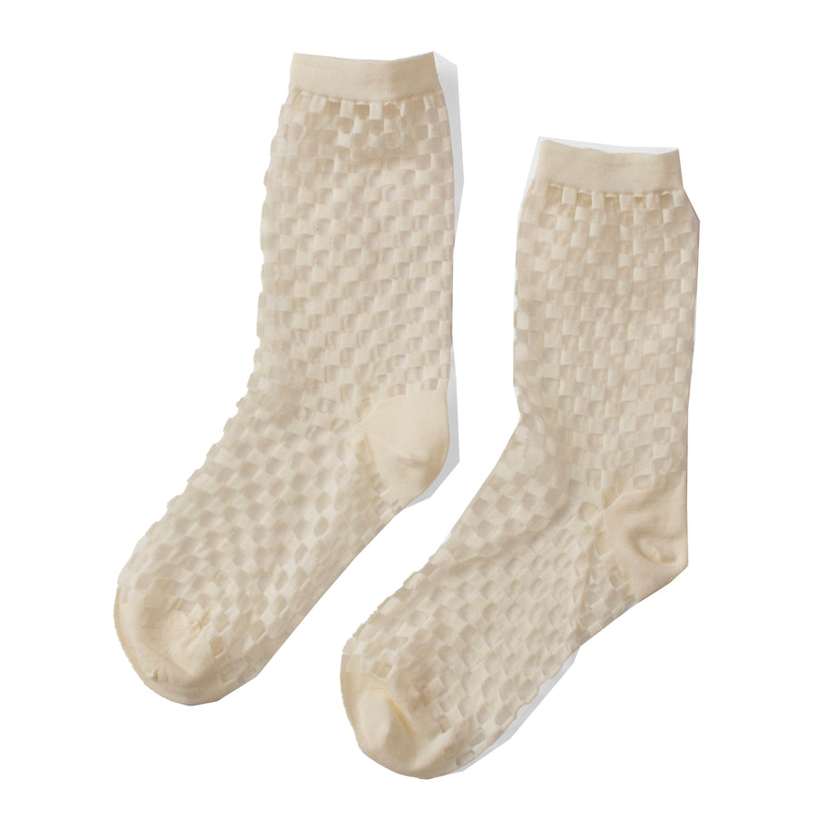 Hansel from Basel Anise Sheer Crew in Ivory