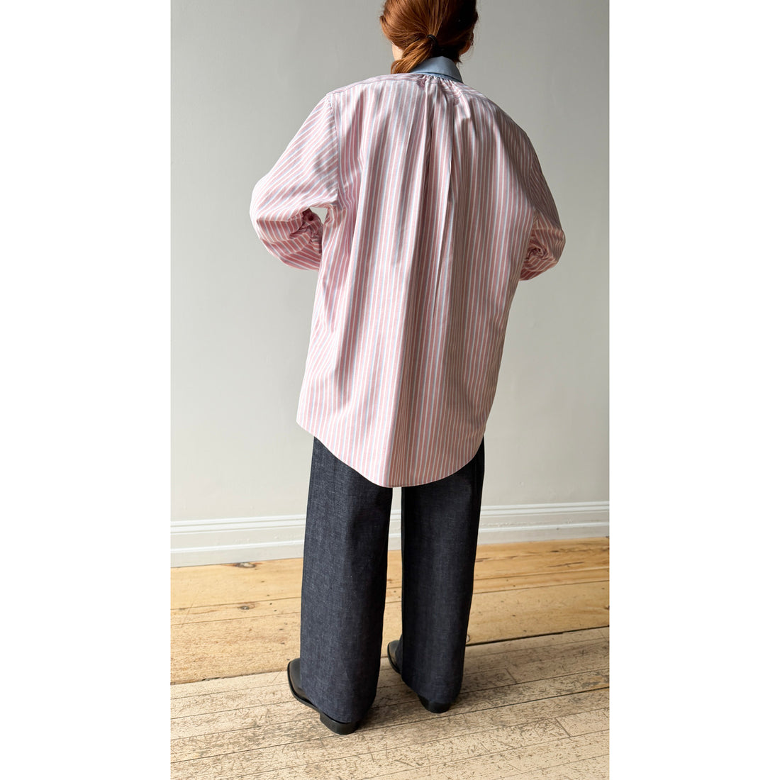PROCHE x Cabine Floral Stamp Upcycled Shirt in Pink