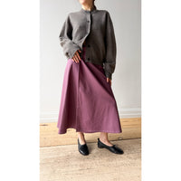 Studio Nicholson Arvine Crew Neck Cardigan in Mouse