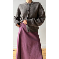 Studio Nicholson Arvine Crew Neck Cardigan in Mouse