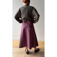 Carleen Louise Wrap Skirt in Mauve Canvas