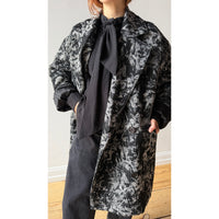 Henrik Vibskov Dimout Coat in Black 3D White