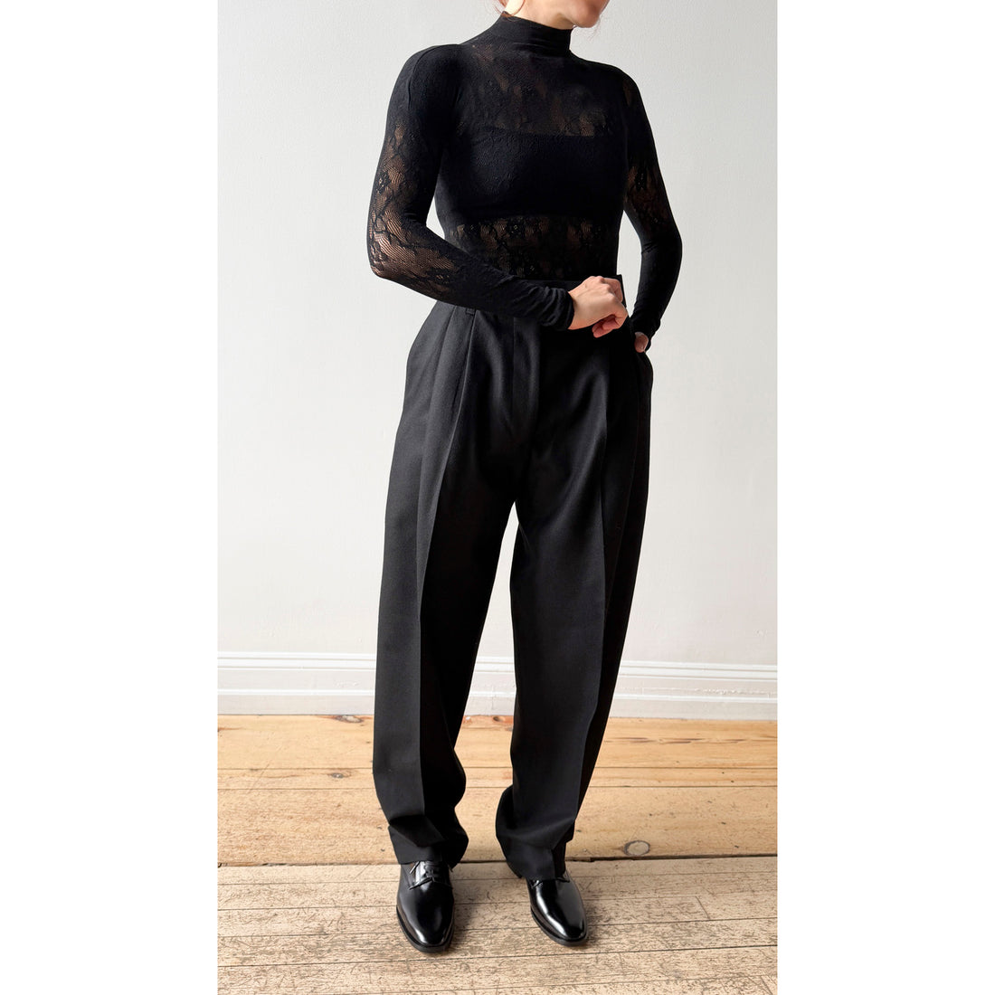 Studio Nicholson Sperro Double Pleat Pant in Black