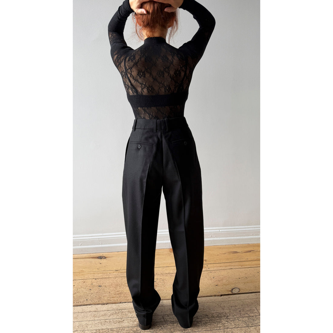 Studio Nicholson Sperro Double Pleat Pant in Black