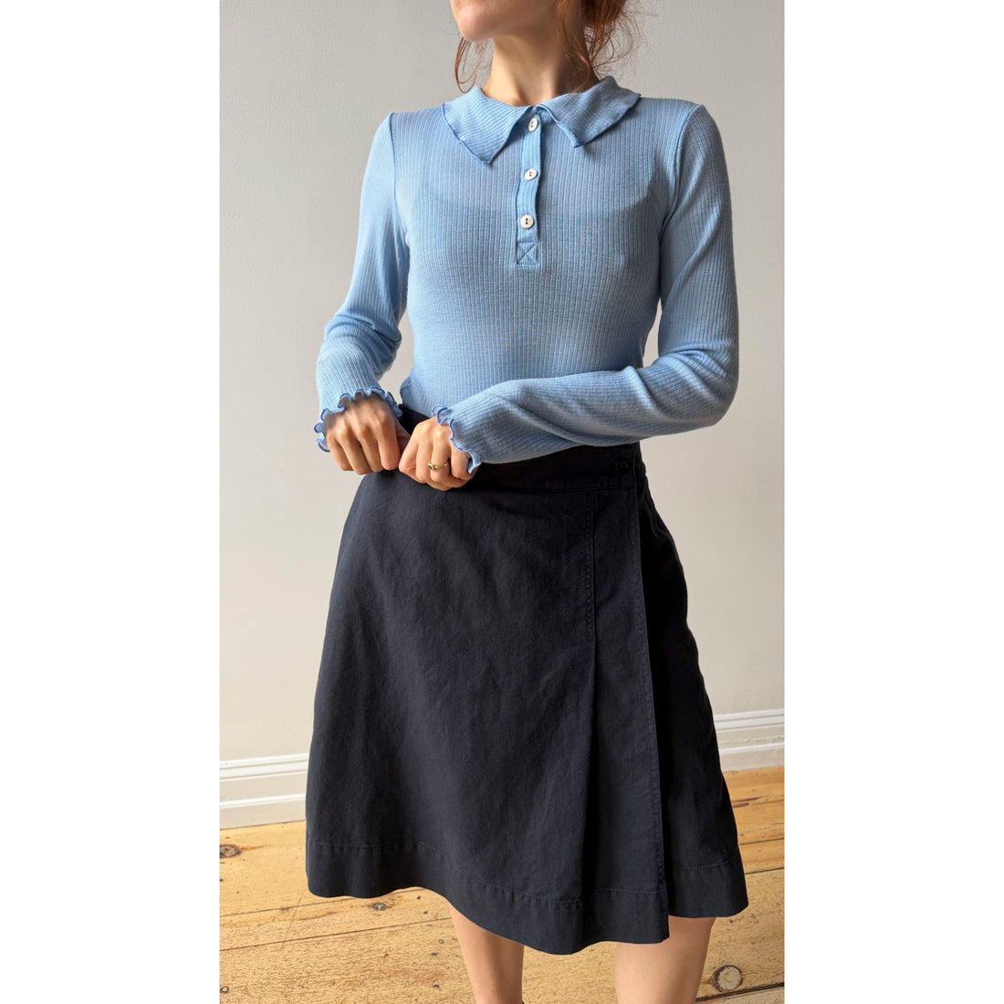 Baserange Dual Long Sleeve Tee in Pinto Blue