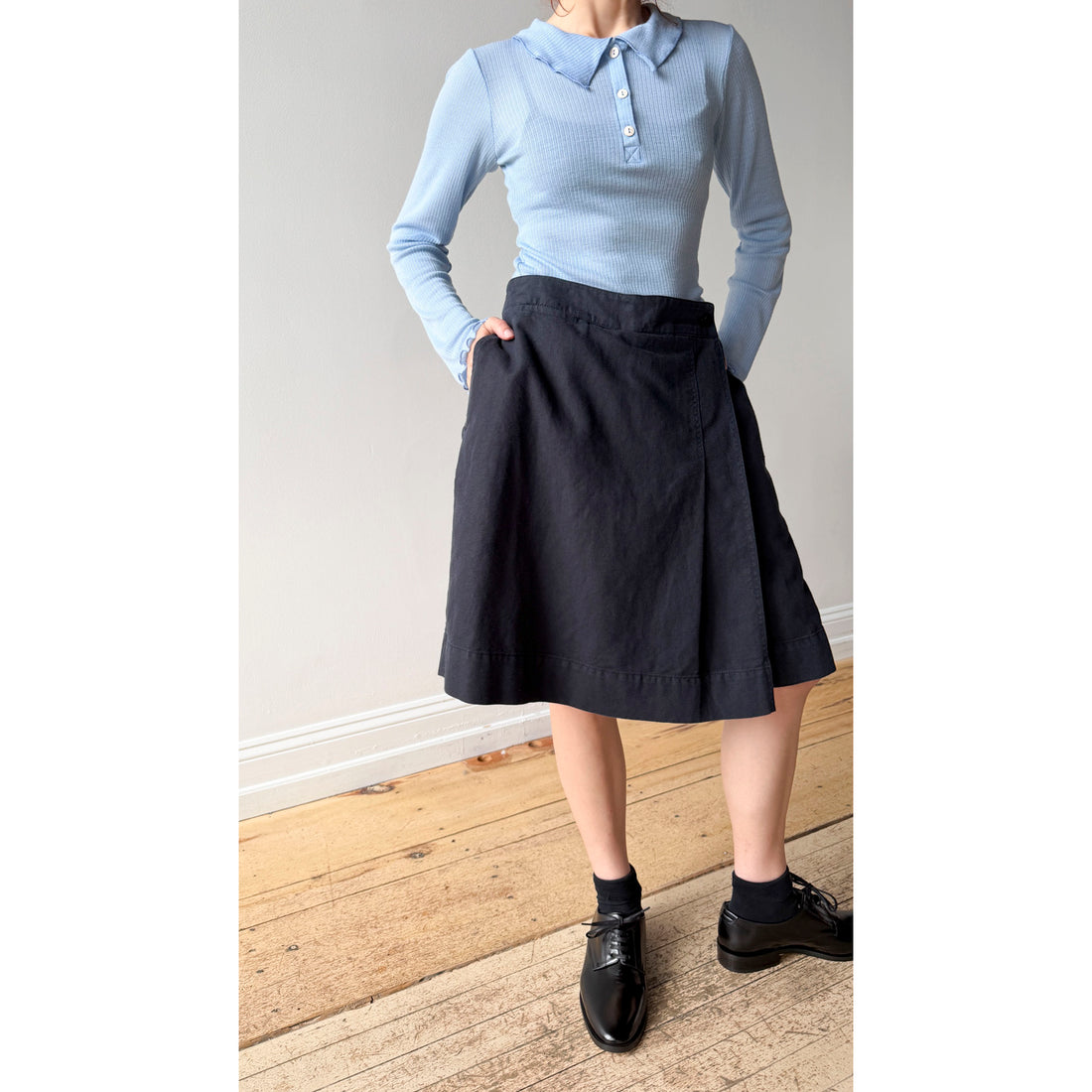 Baserange Dual Long Sleeve Tee in Pinto Blue