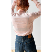 Auralee High Gauge Soft Cashmere Cardigan in Light Pink