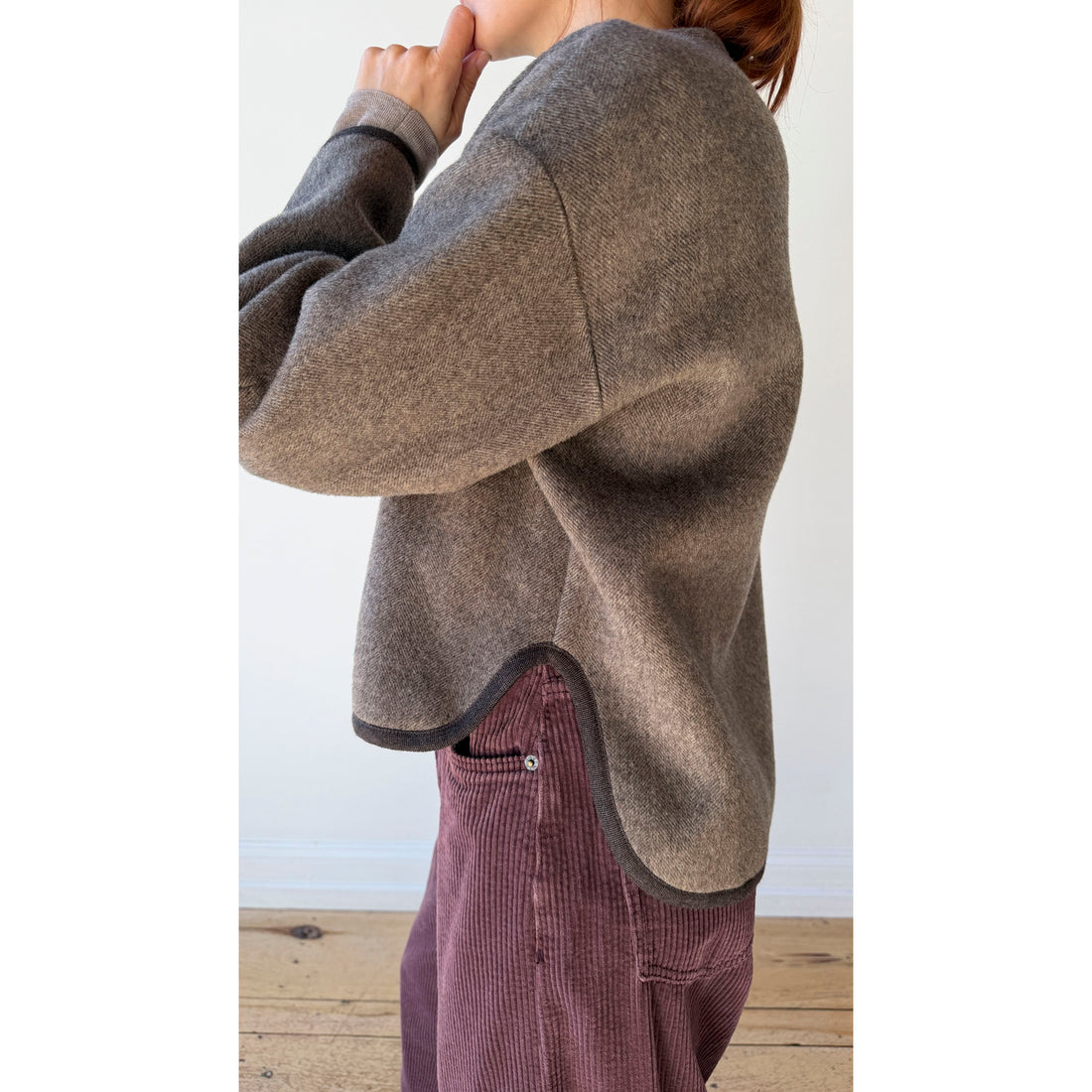 Proche Wool Cashmere Olivia Jacket in Mink
