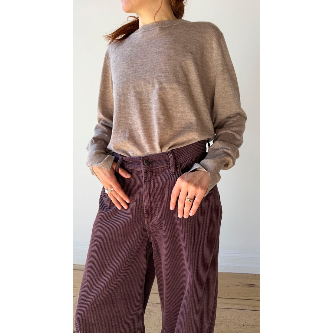 Sayaka Davis Cashmere Sweater in Toast