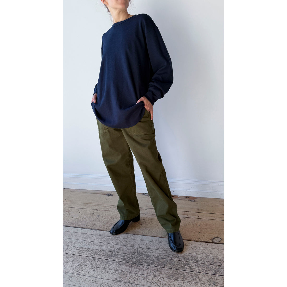 Black Crane Army Pants in Army