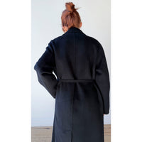 Studio Nicholson Mori Double Faced Coat in Darkest Navy
