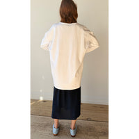 moniquevanheist Boy V Neck in White Jersey
