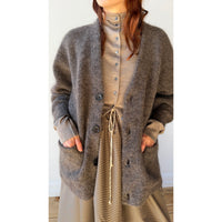 Sayaka Davis Mohair Cardigan in Ash Brown