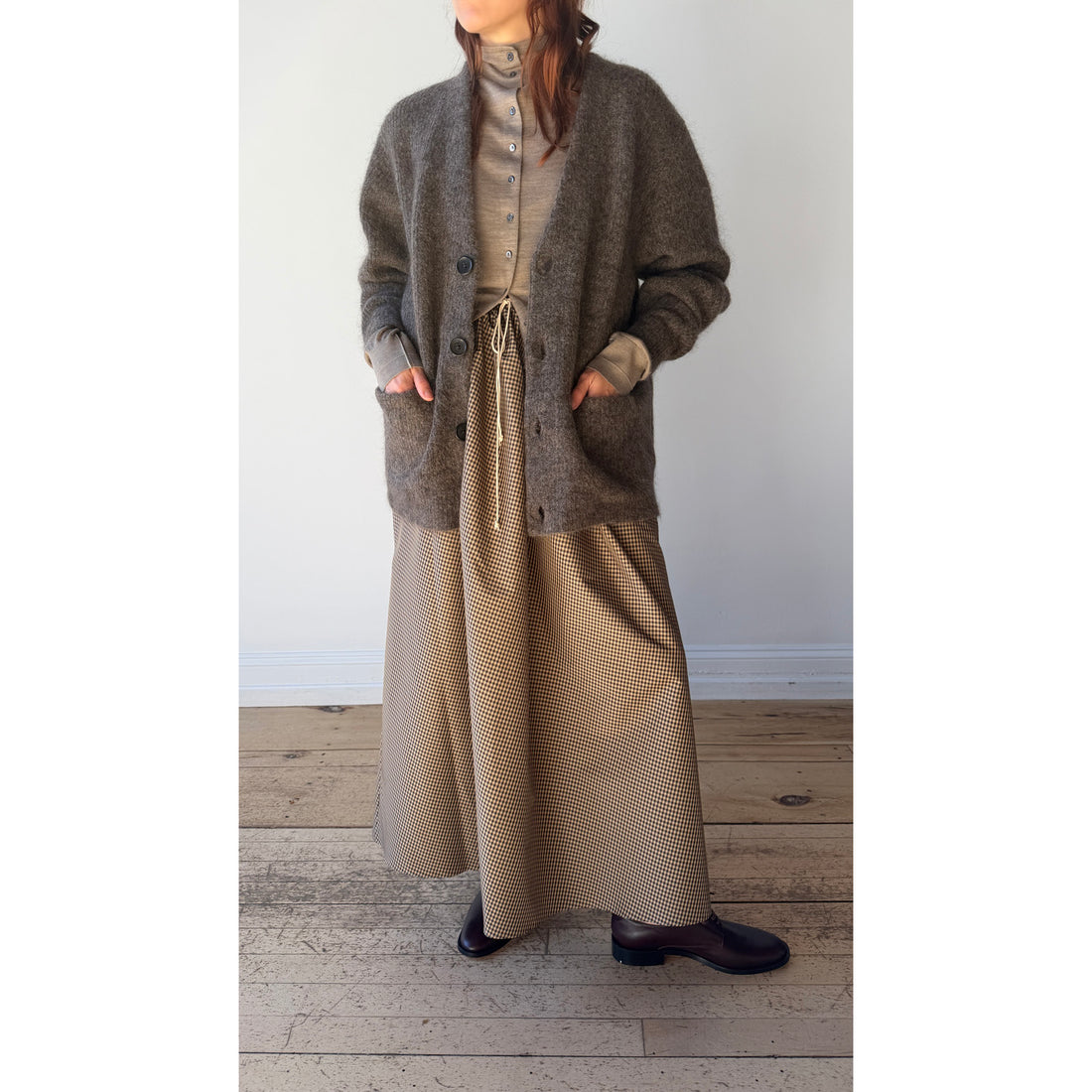 Sayaka Davis Mohair Cardigan in Ash Brown