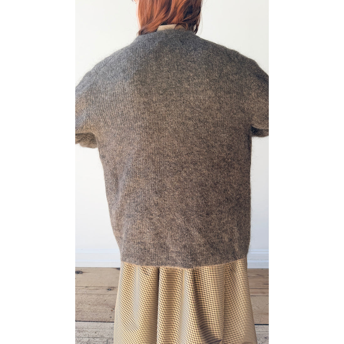 Sayaka Davis Mohair Cardigan in Ash Brown