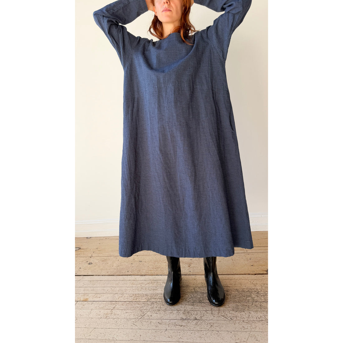 Ichi Antiquités C/L Nep Dress in Navy