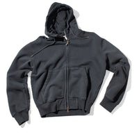 Hope Bubble Zip Hoodie in Washed Black