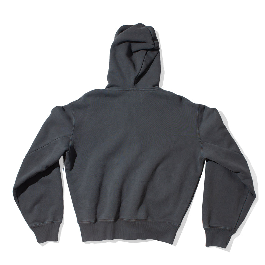 Hope Bubble Zip Hoodie in Washed Black