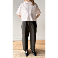 Nicholson & Nicholson Ecru Pants in Charcoal