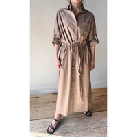 Maria McManus Drawstring Shirt Dress in Mouseback