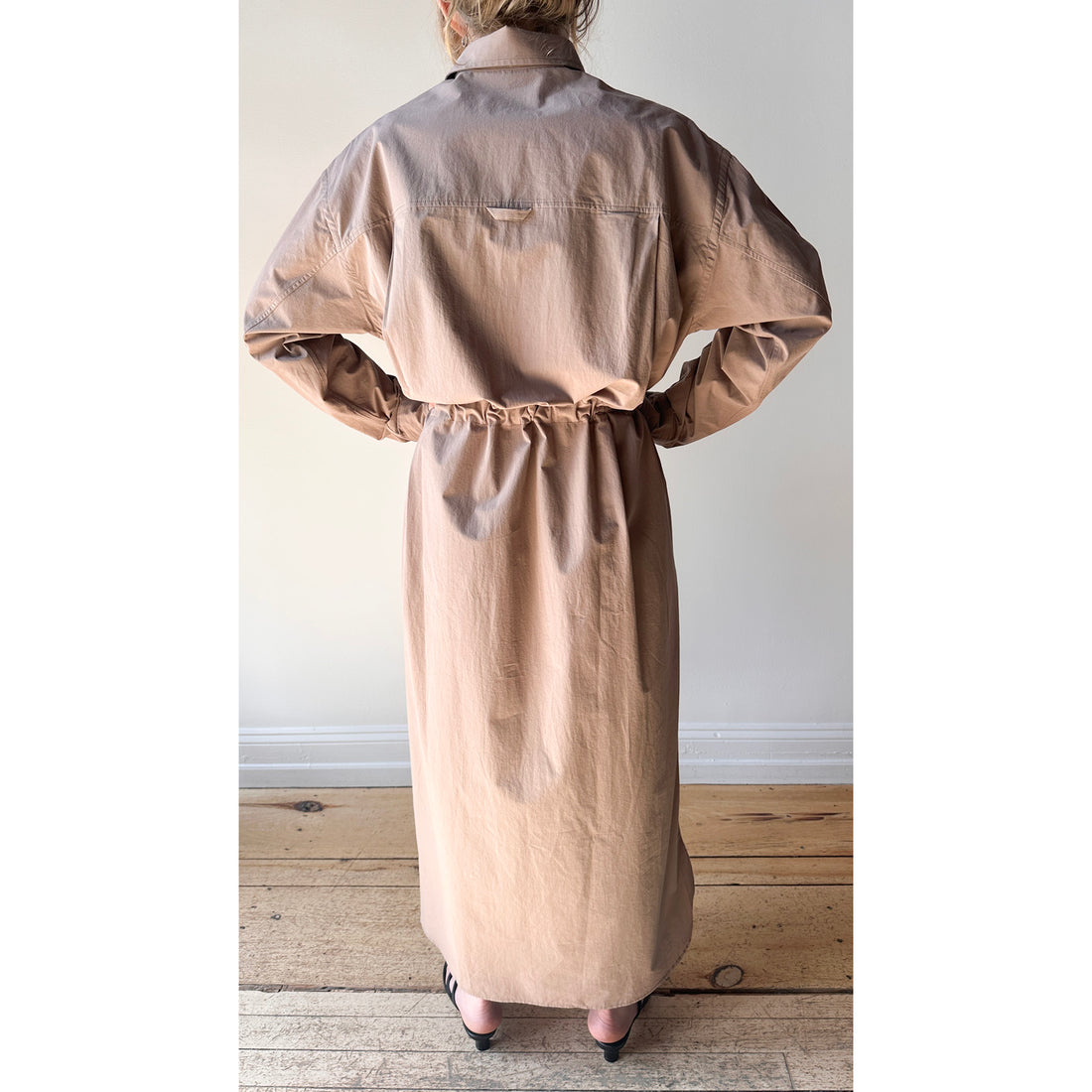 Maria McManus Drawstring Shirt Dress in Mouseback