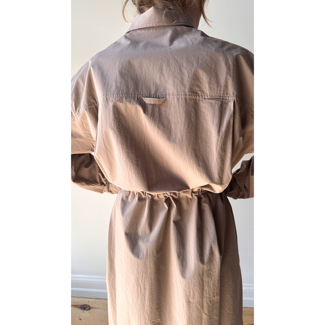 Maria McManus Drawstring Shirt Dress in Mouseback